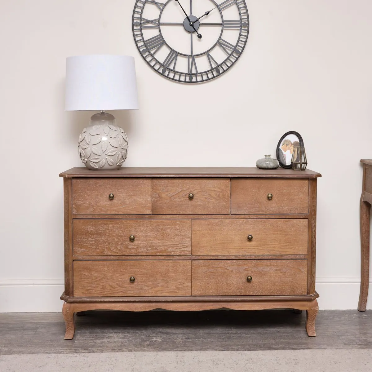 Melody Maison 7 Drawer Dark Wood Chest Of Drawers - Ashwell Range in Dark Brown 3