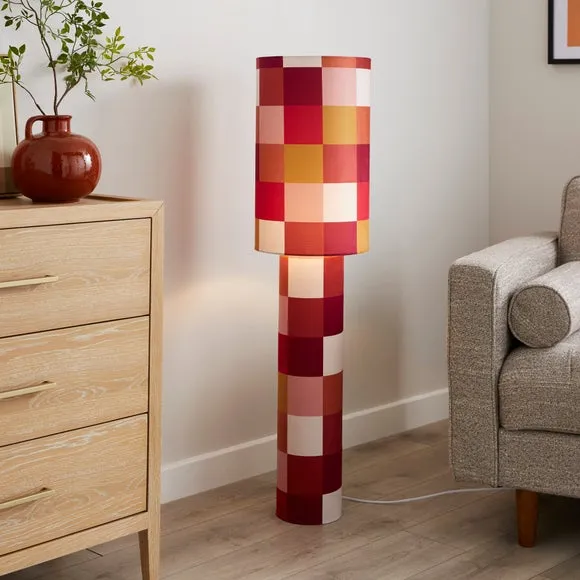 Clara Patchwork Fabric Floor Lamp