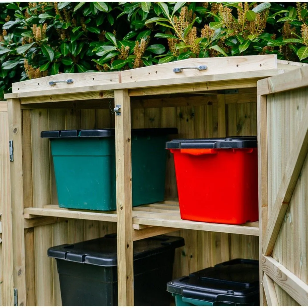 Buttercup Farm Shireburn 4 Box Store - Timber - Fits 4 x Boxes in Brown 4