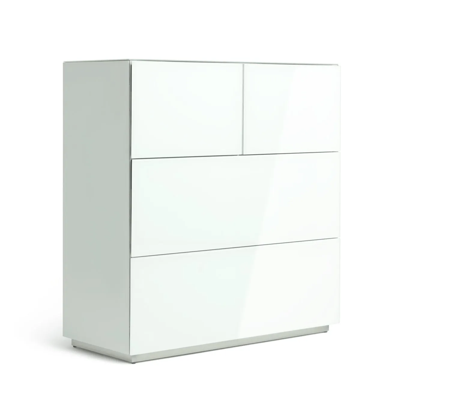Habitat Mayfair Wide 2 + 2 Drawer Chest - White Glass