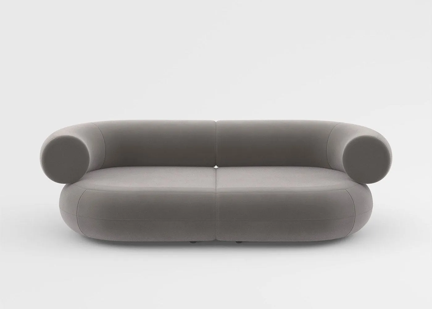 Tom Dixon Fat 2 seater Sofa in Velvet fabric clay