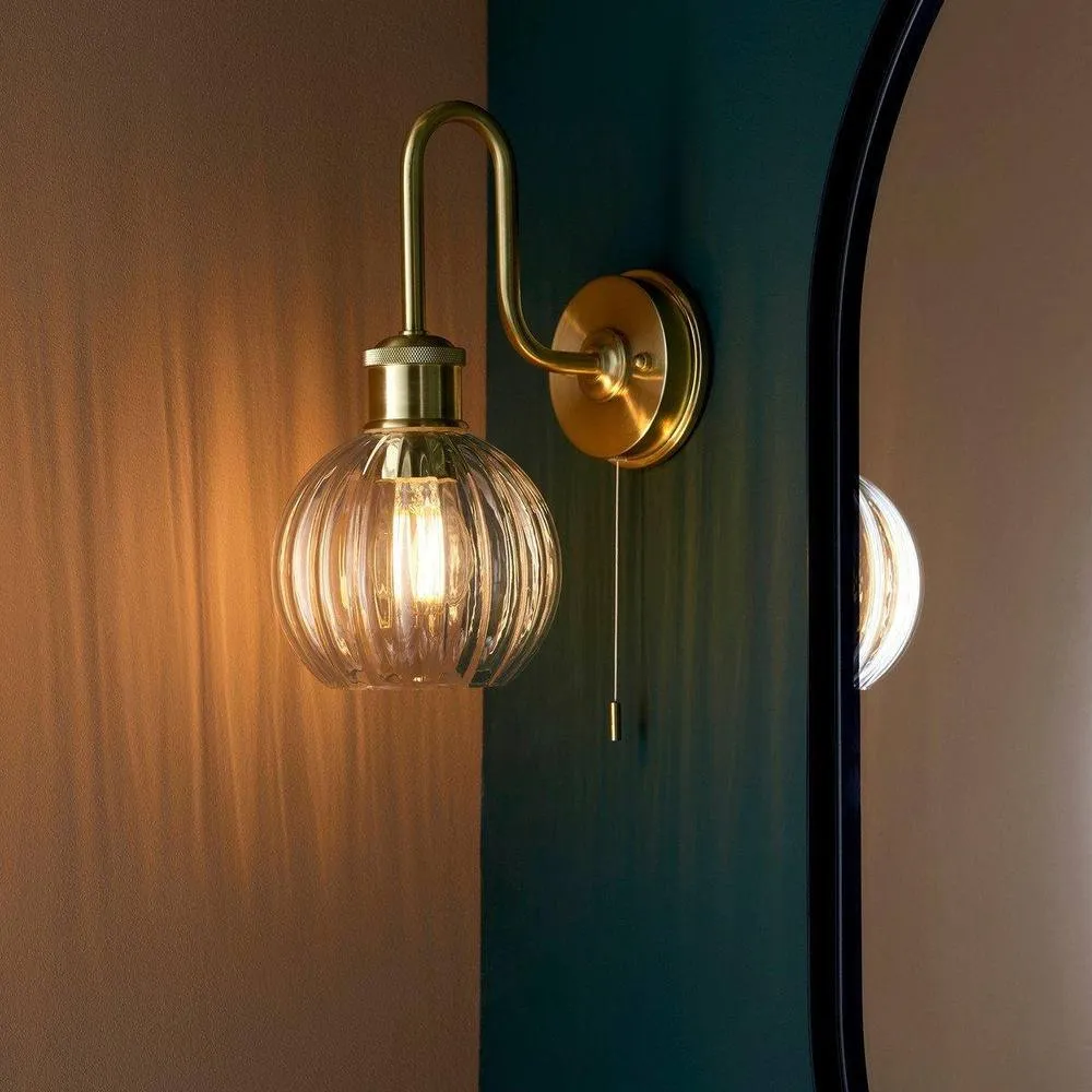 Netlighting 'MARSALA' Non Dimmable Stylish Contemporary Bathroom Glass Wall Lamp in Yellow 2