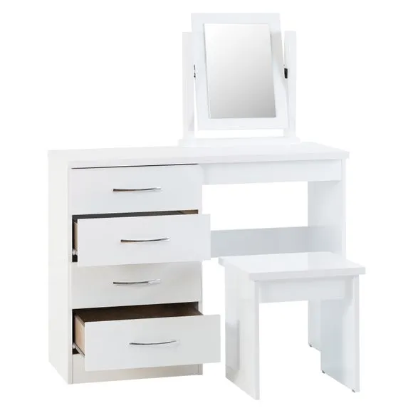 Nevada 4 Drawer Dressing Table Set with Mirror 3