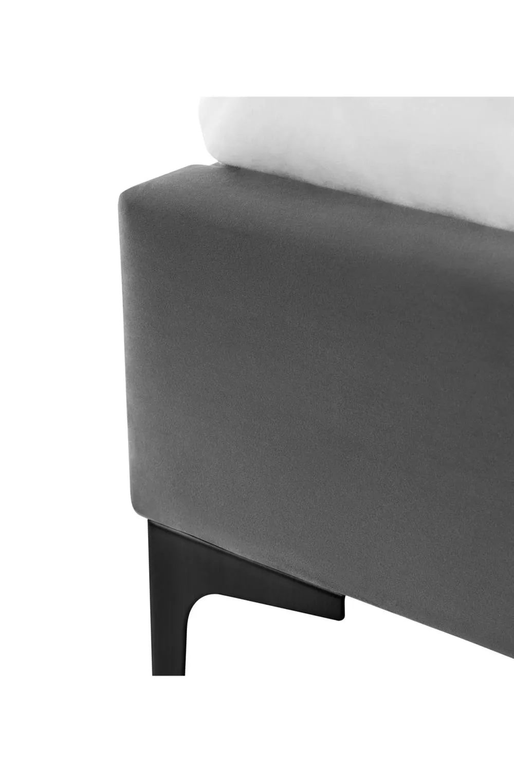 Julian Bowen Sanderson King Grey Velvet Quilted Headboard Bed 4