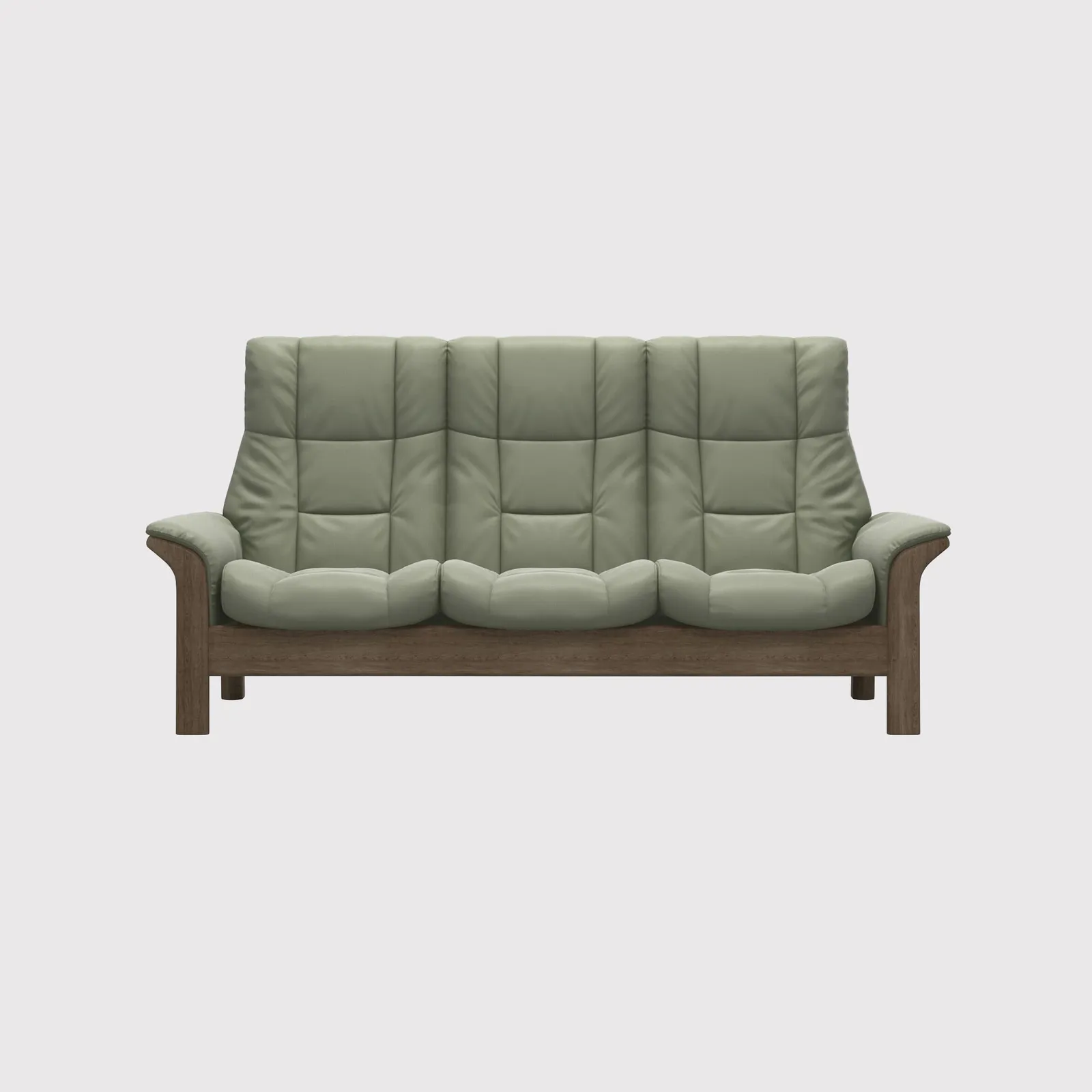Stressless Windsor 3 Seater Recliner Sofa, Grey Leather | Barker & Stonehouse