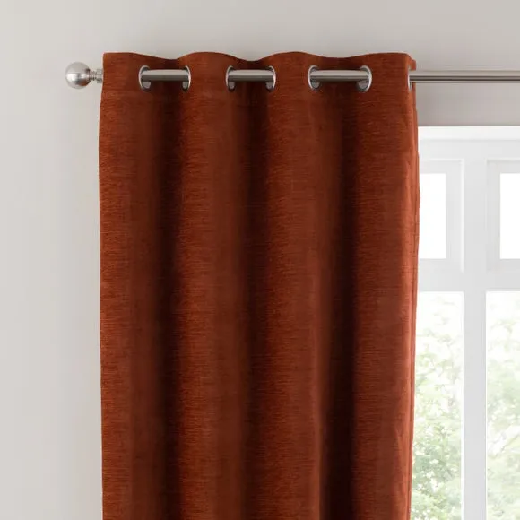 Genoa Chenille Blackout Eyelet Curtains 1