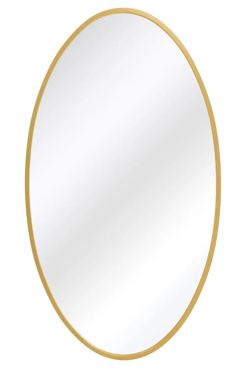 MirrorOutlet Gold Metal Framed Oval Wall Mirror 79" X 44" (200 x 112CM) 6