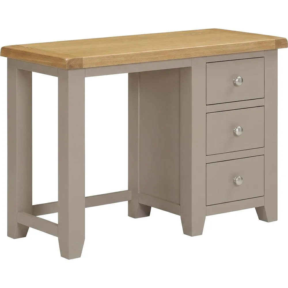 Seconique Windsor Dressing Table & Mirror (Fully Assembled) - Putty/Oak in Beige 5