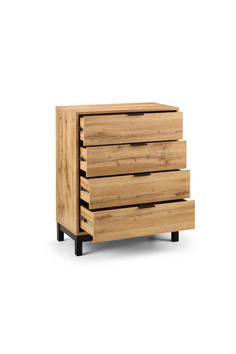 Julian Bowen Bali 4 Drawer Chest in Light Oak 5