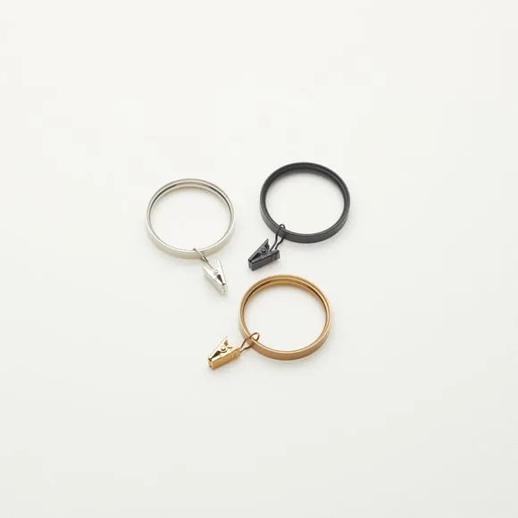 Luxe Curtain Rings with Clips Dia. 28mm 3