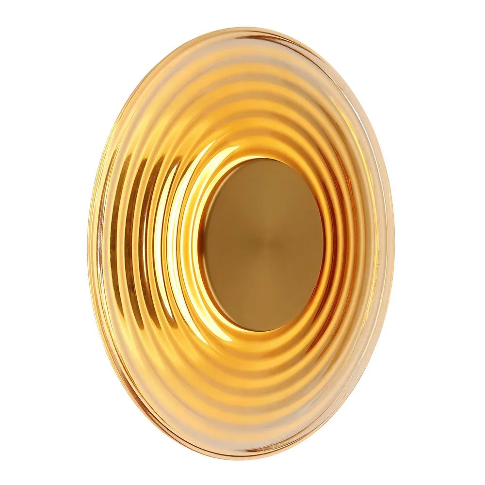 Netlighting Janell Integrated Led Wall Lamp Matt Brass Colour 3000K in Gold