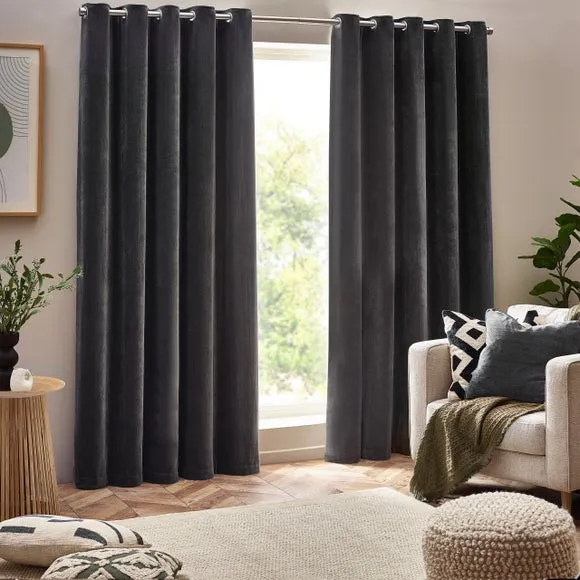 Yard Chenille Eyelet Curtains 2