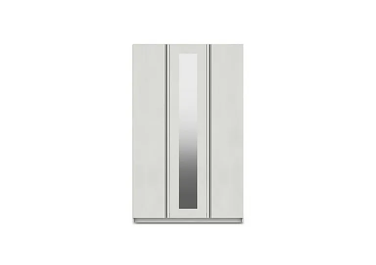 Kings Cross 3 Door Wardrobe with Mirror - White