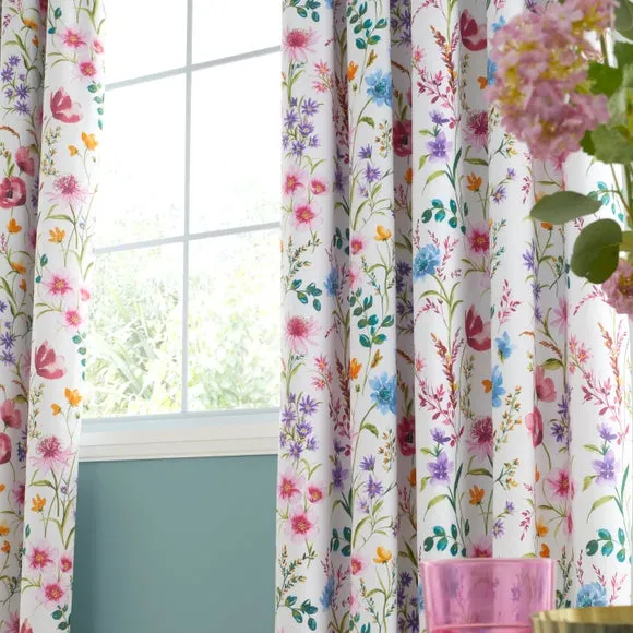 Foxley Ditsy Polycotton Blackout Pencil Pleat Curtains 4