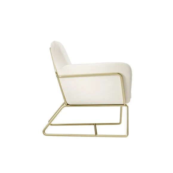 Charles Metal Leg Velvet Occasional Chair 4