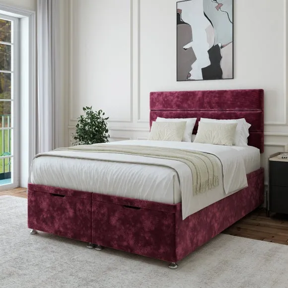 Luxury Chenille End of Bed Ottoman Base 1