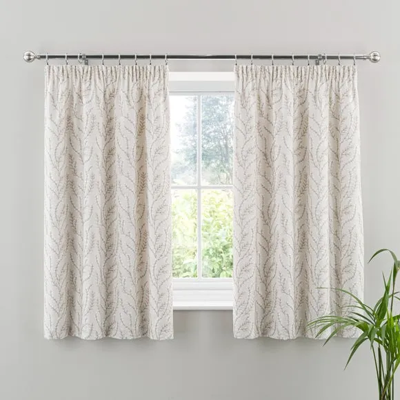Shimla Embroidered Floral Pencil Pleat Curtains 5