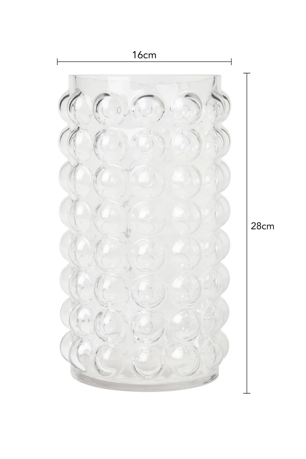 BHS Medium Clear Bobble Glass Vase 5