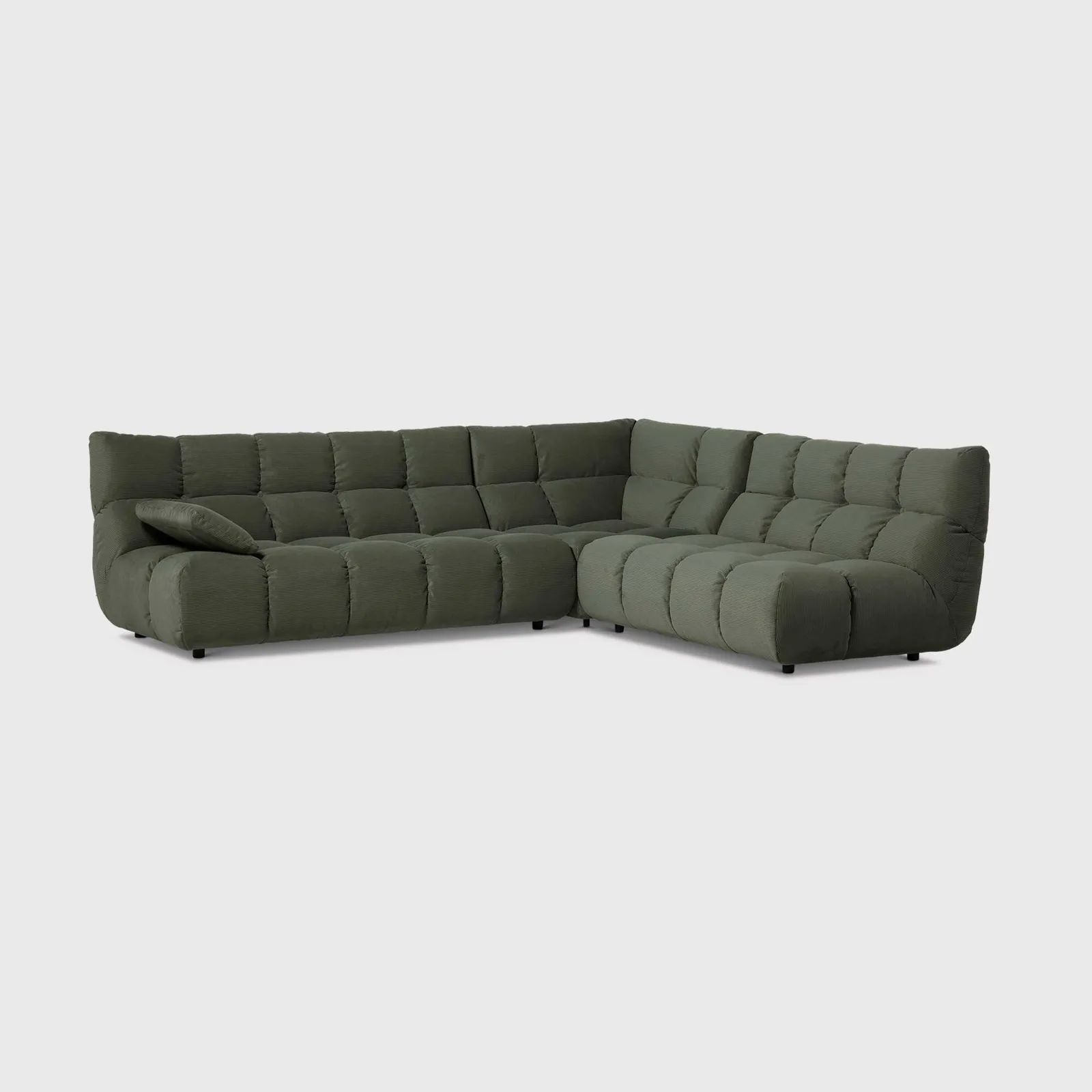 Bryce Corner Group Rhf, Green Fabric | Barker & Stonehouse