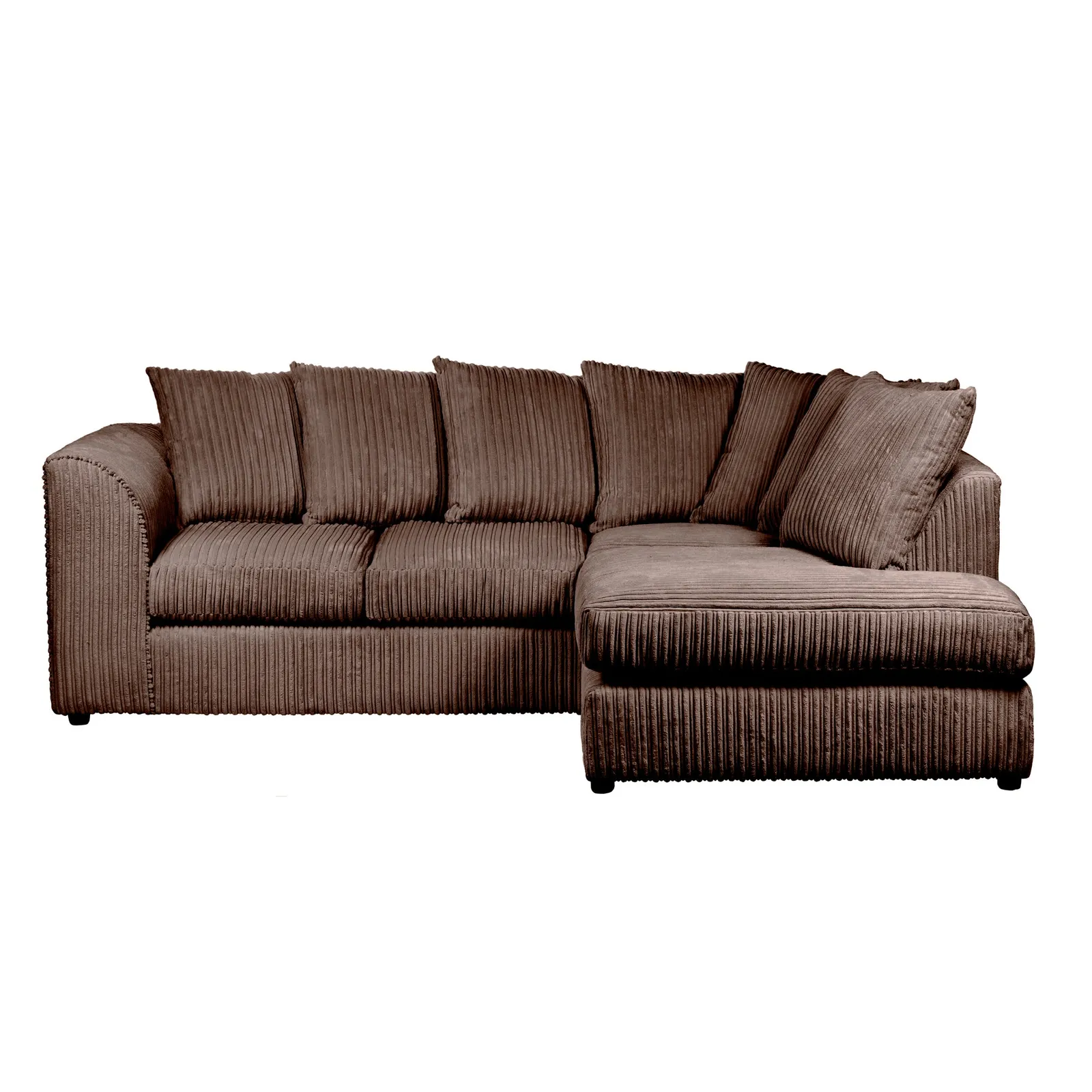 Blake Jumbo Cord Right Hand Corner Sofa Brown