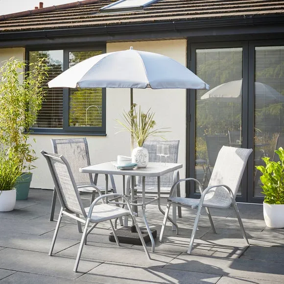 6 Piece Metal Garden Dining Set