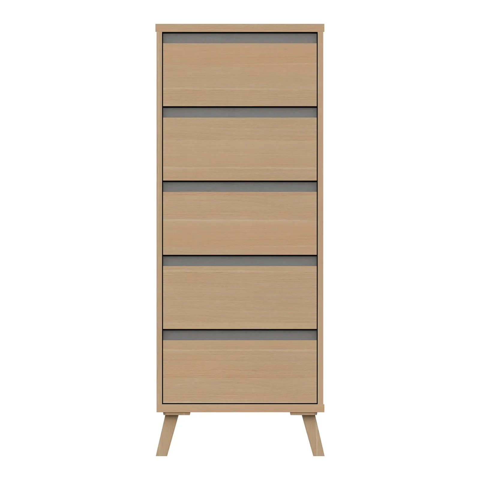 Jenson 5 Drawer Tallboy Brown