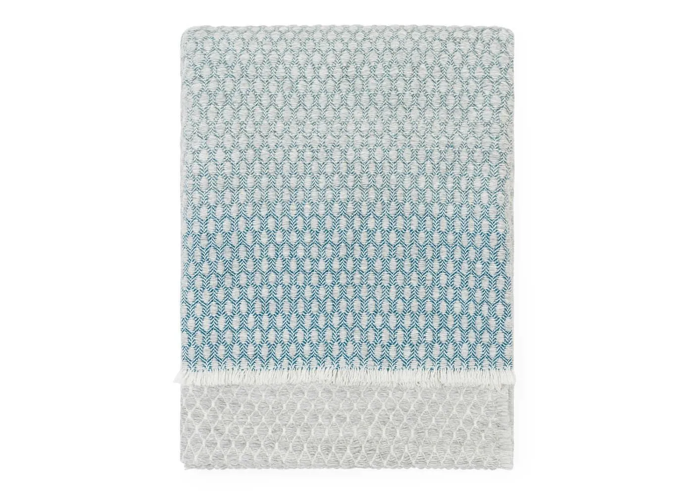 Bristol Weaving Mill Larker Textured Throw Soft Grey Large