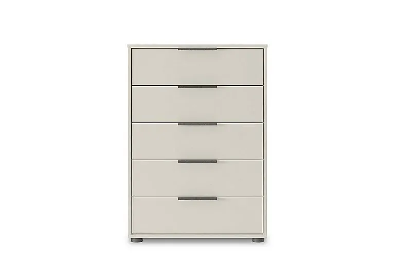 Instinct 60cm 5 Drawer Matt Finish Chest - Champagne - Bedroom Furniture - In Time for Christmas