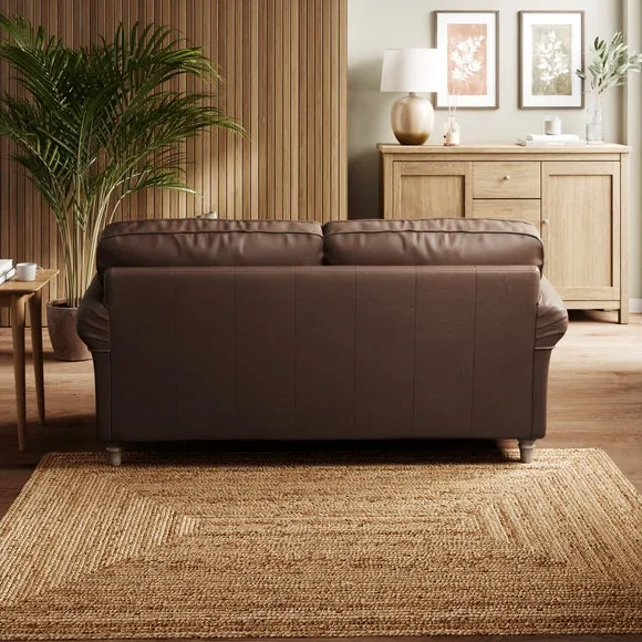 Flori Classic Leather 2 Seater Sofa 3