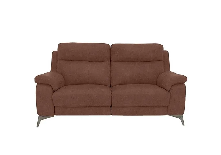 Missouri 2 Seater Fabric Recliner Sofa with Power Headrest - Hazelnut