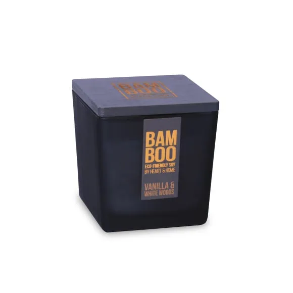Heart and Home Bamboo Vanilla & White Woods Jar Candle 2