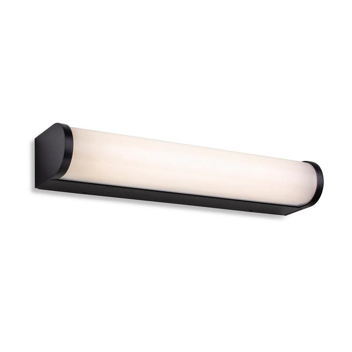 Netlighting Bravo Bathroom LED Wall Light 300mm Black with Opal Diffuser IP44