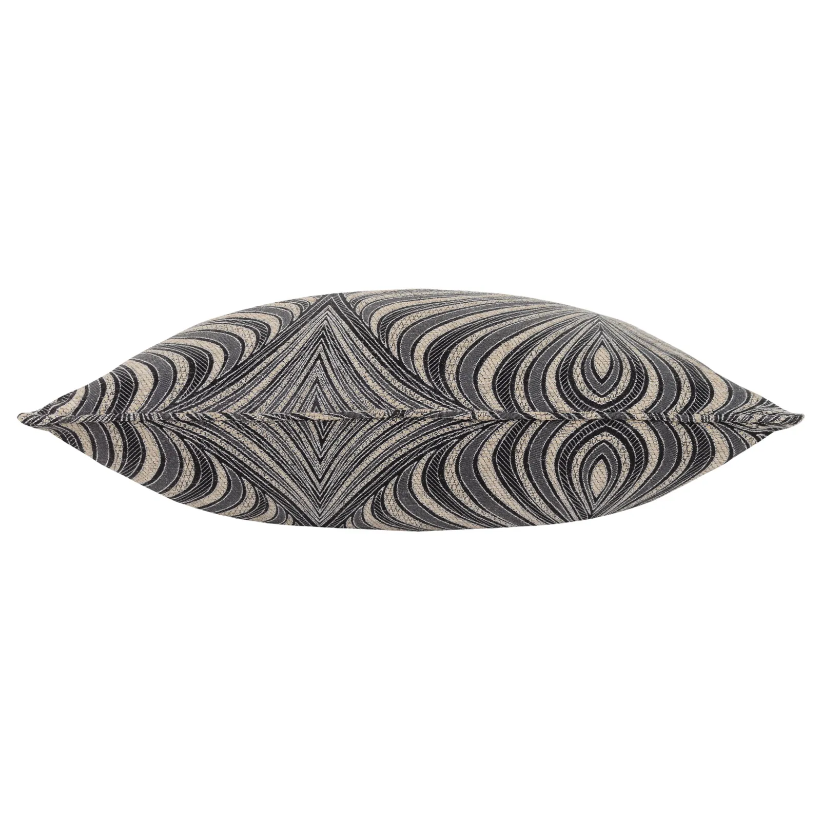 Paoletti Gatsby Jacquard Polyester Filled Cushion in Black 3