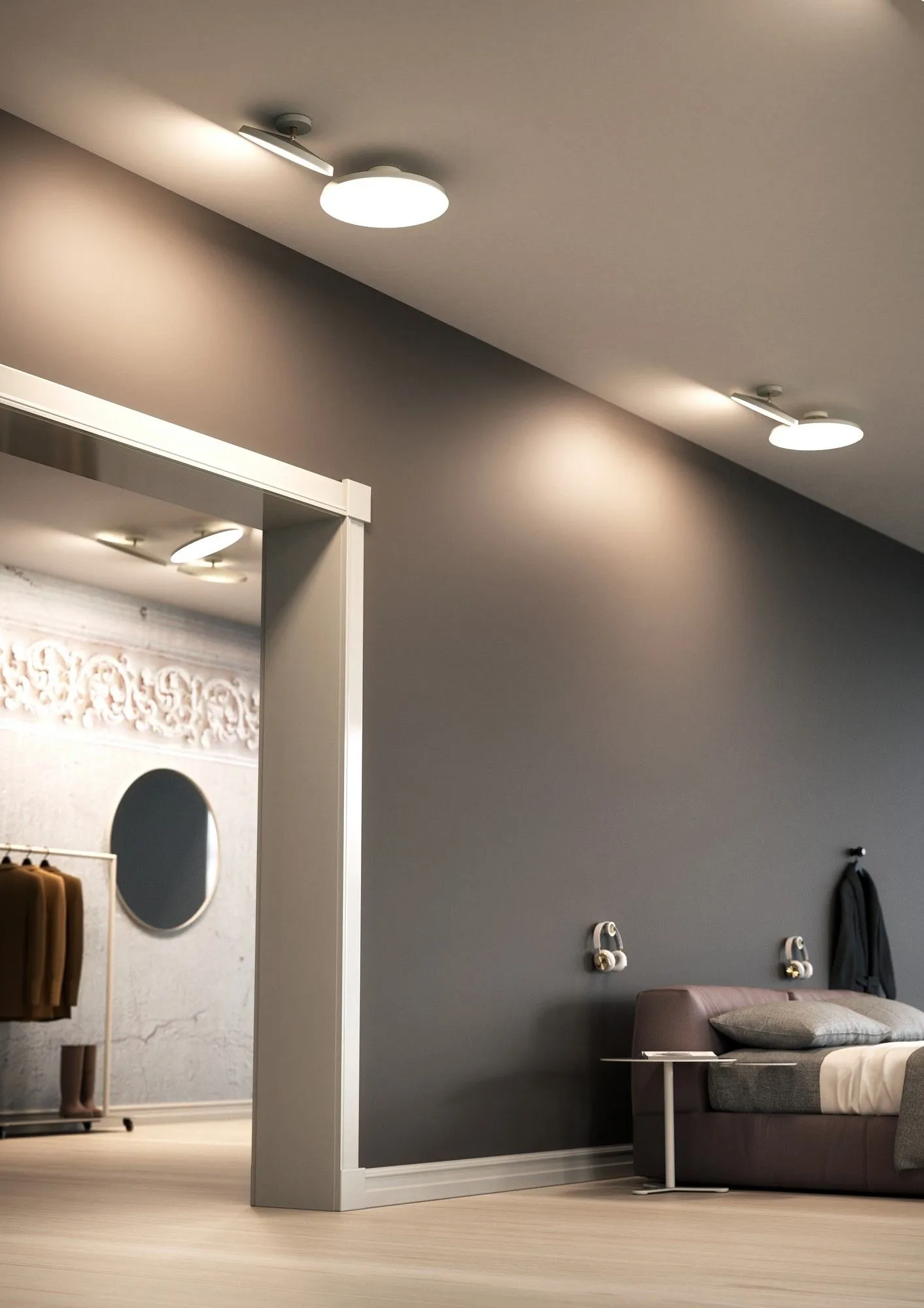 Nordlux Kaito Ceiling Light White Metal Hallway LED 3000k Mains 39cm 4