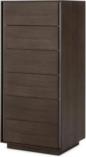 Lecki Tallboy, Walnut & Stainless Steel