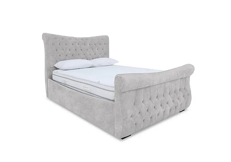 Lance Right Hand Side Opening Ottoman Bed Frame - King Size - Lace Dolphin