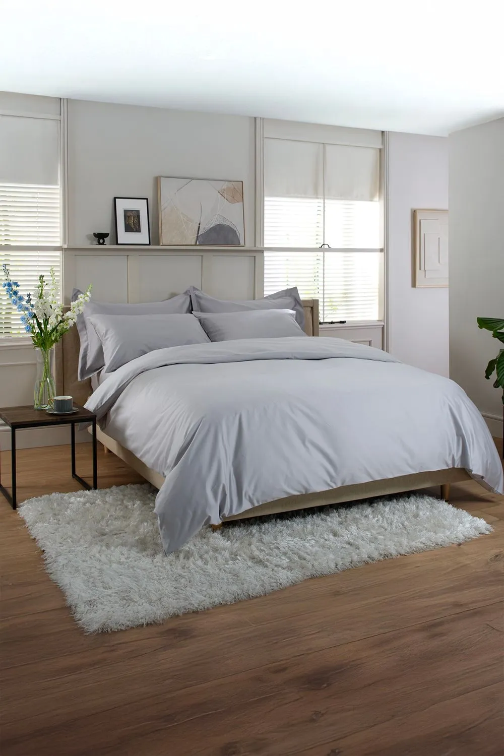 The Lyndon Company 800 Thread Count 100% Cotton Luxury Hotel Quality Fitted Sheets in Grey 2