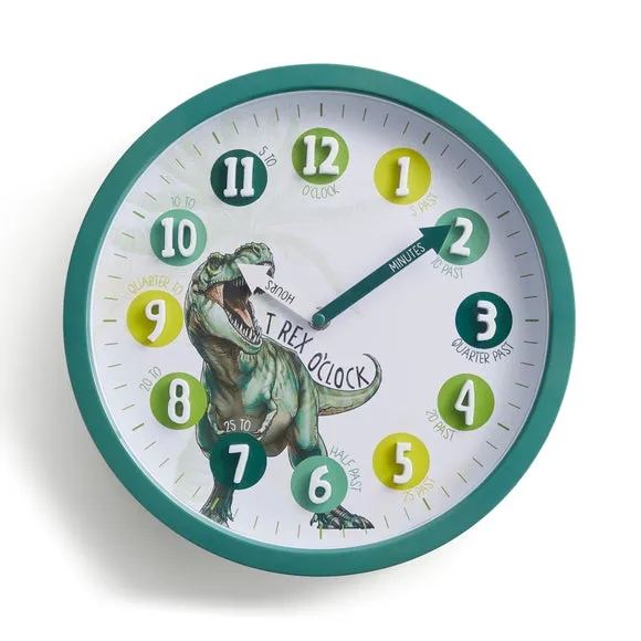 Kid's Dino Tell The Time Wall Clock 3