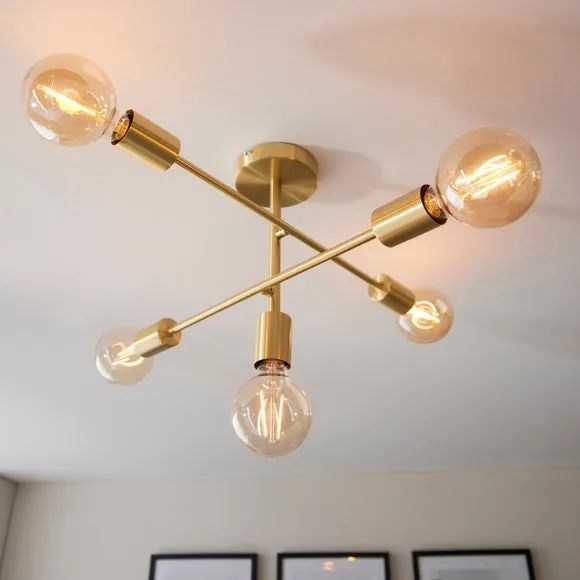 Vogue Ryker 5 Light Semi Flush Ceiling Light 4