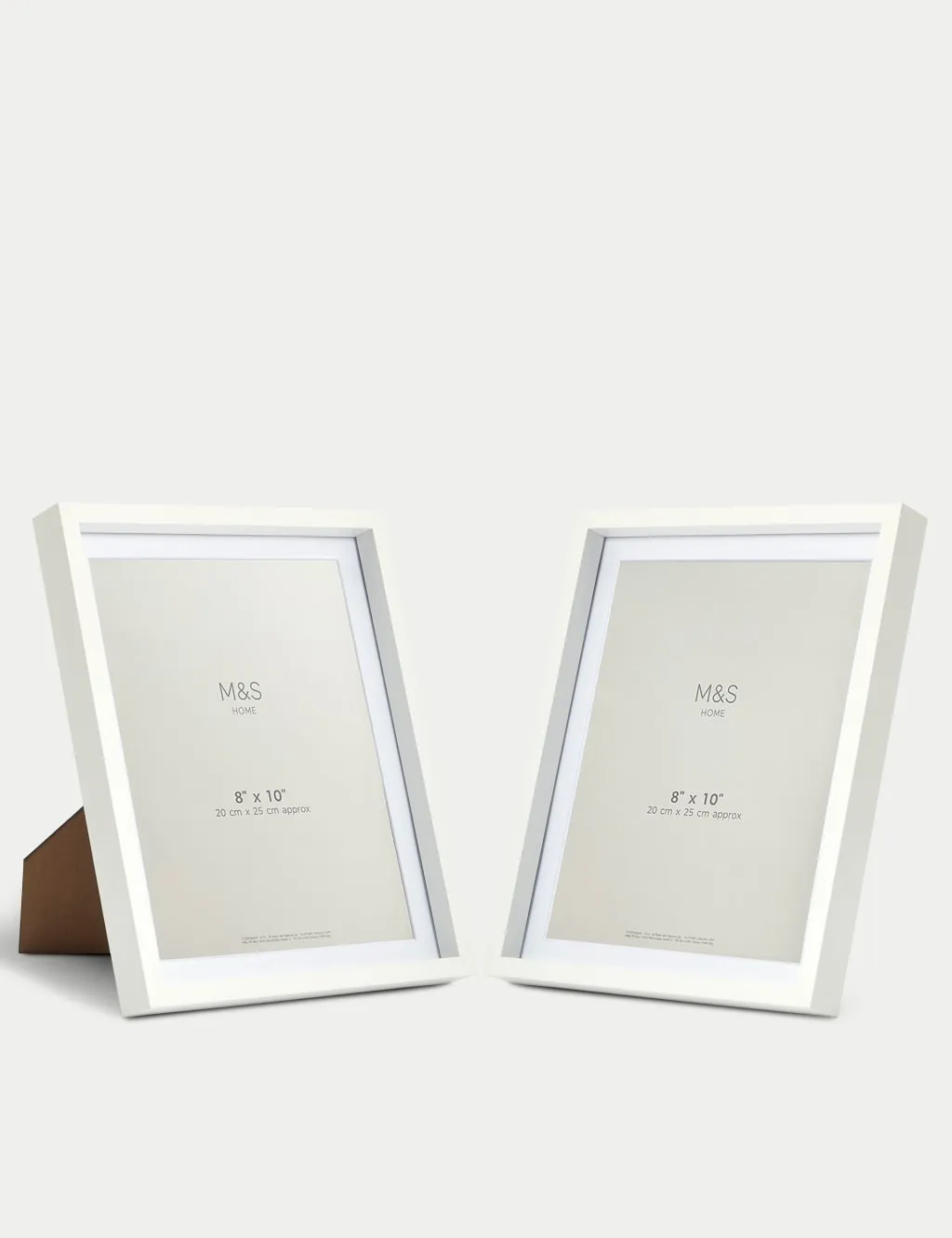 M&S Set of 2 Photo Frames 8x10 Inch White