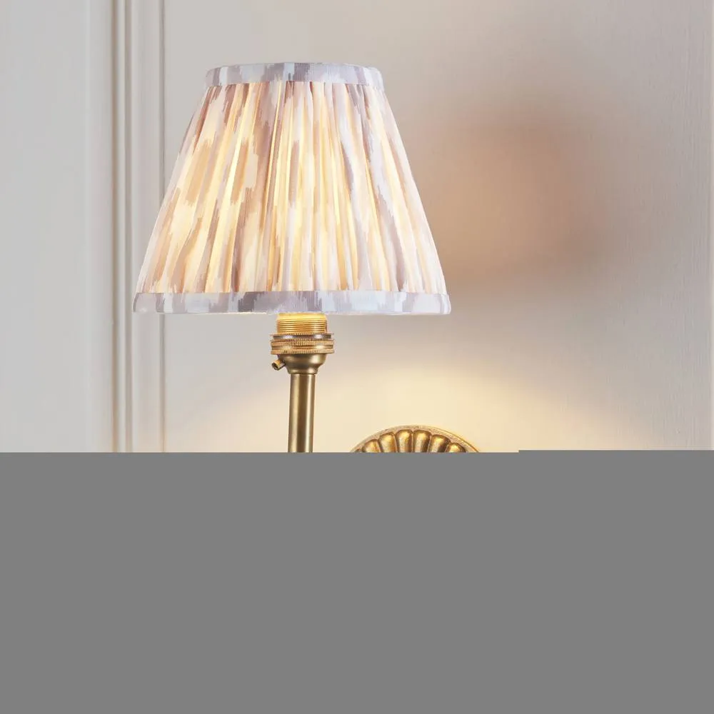 Netlighting Dahlia Swan & Ikat 16cm Wall Lamp Antique Brass Neutral Print in Gold 2