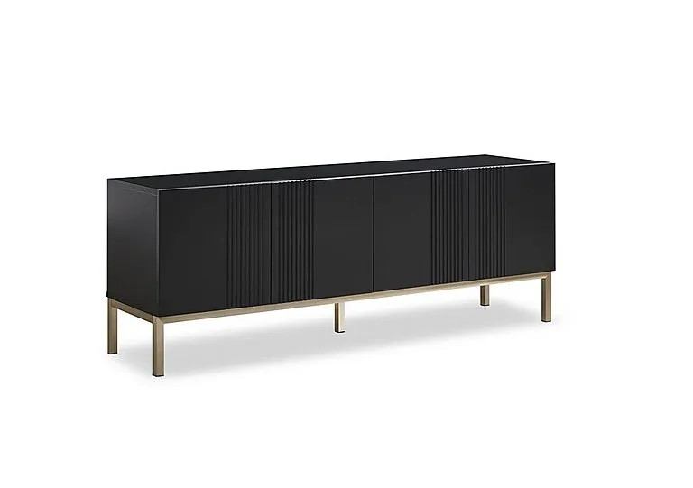 Delta Large TV Unit with Smart LED Lighting - Black