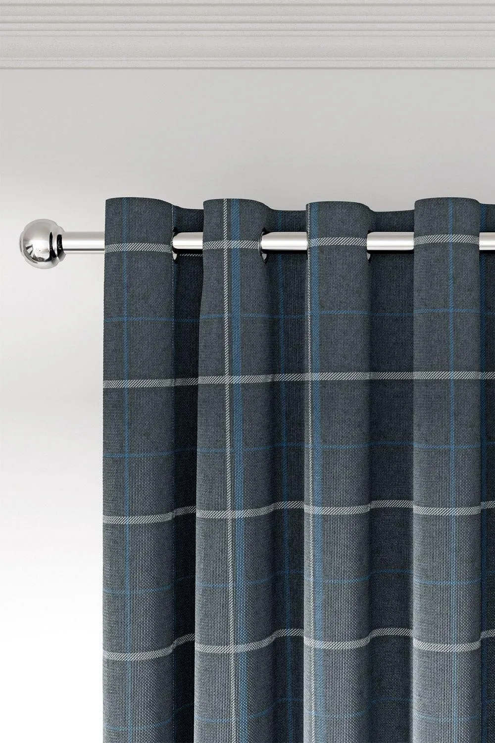 Helena Springfield 'Harper' Woven Lined Curtains in Dark Navy 2