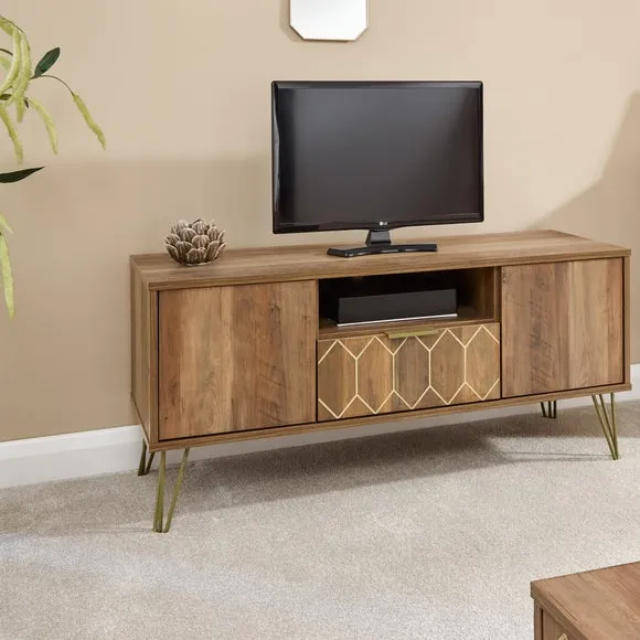 Return - Orleans TV Unit for TVs up to 50", Mango Wood