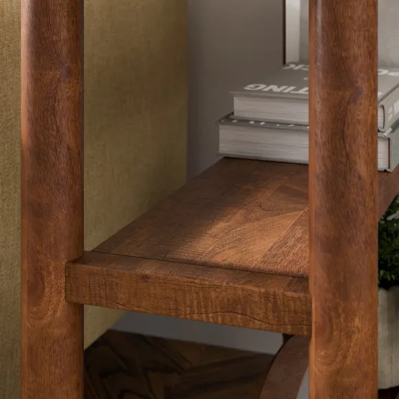 Khari Sofa Side Table, Midtone Mango Wood 3