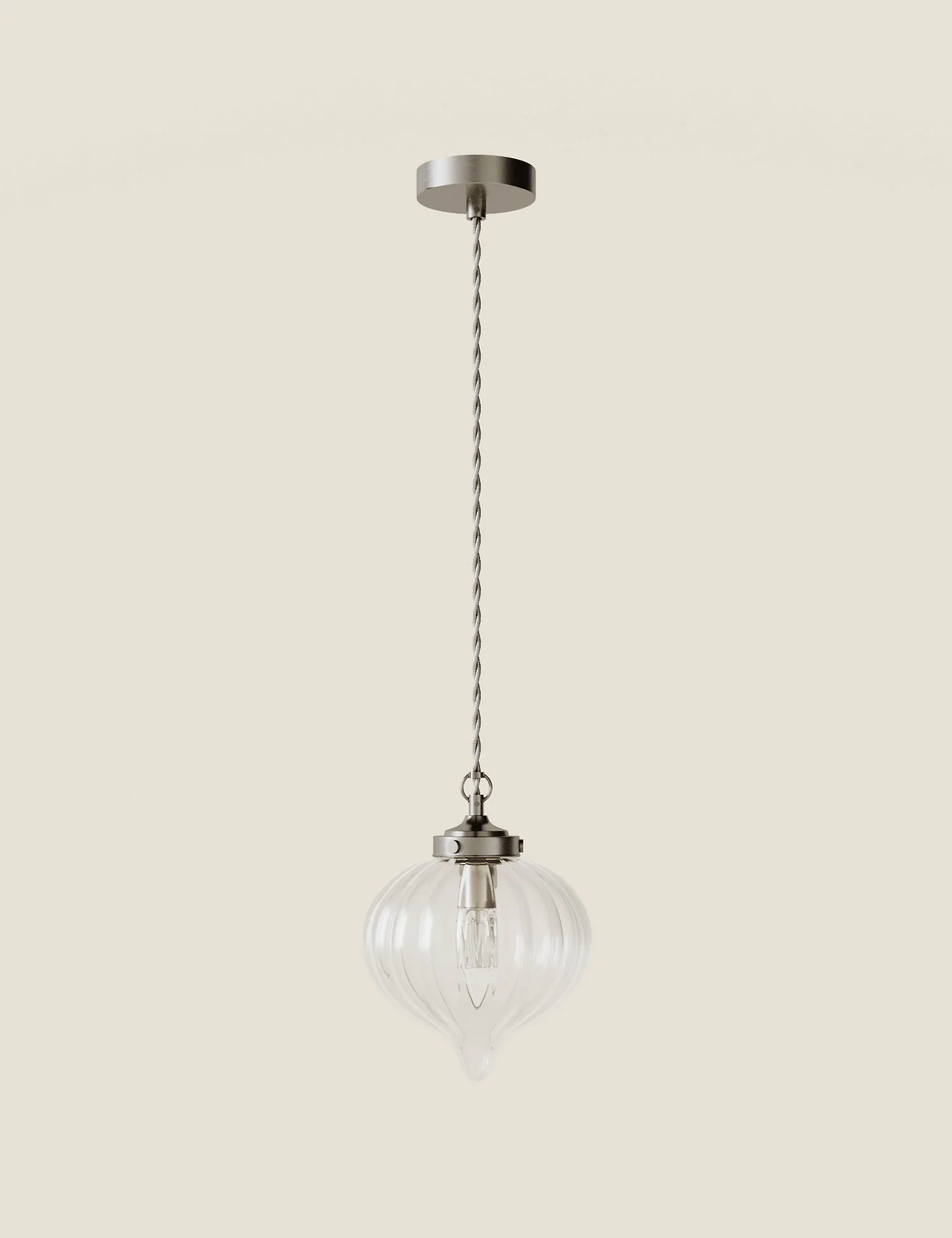 M&S Glass Teardrop Pendant Light