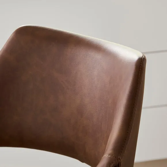 Marley Gaslift Barstool, Faux Leather 3