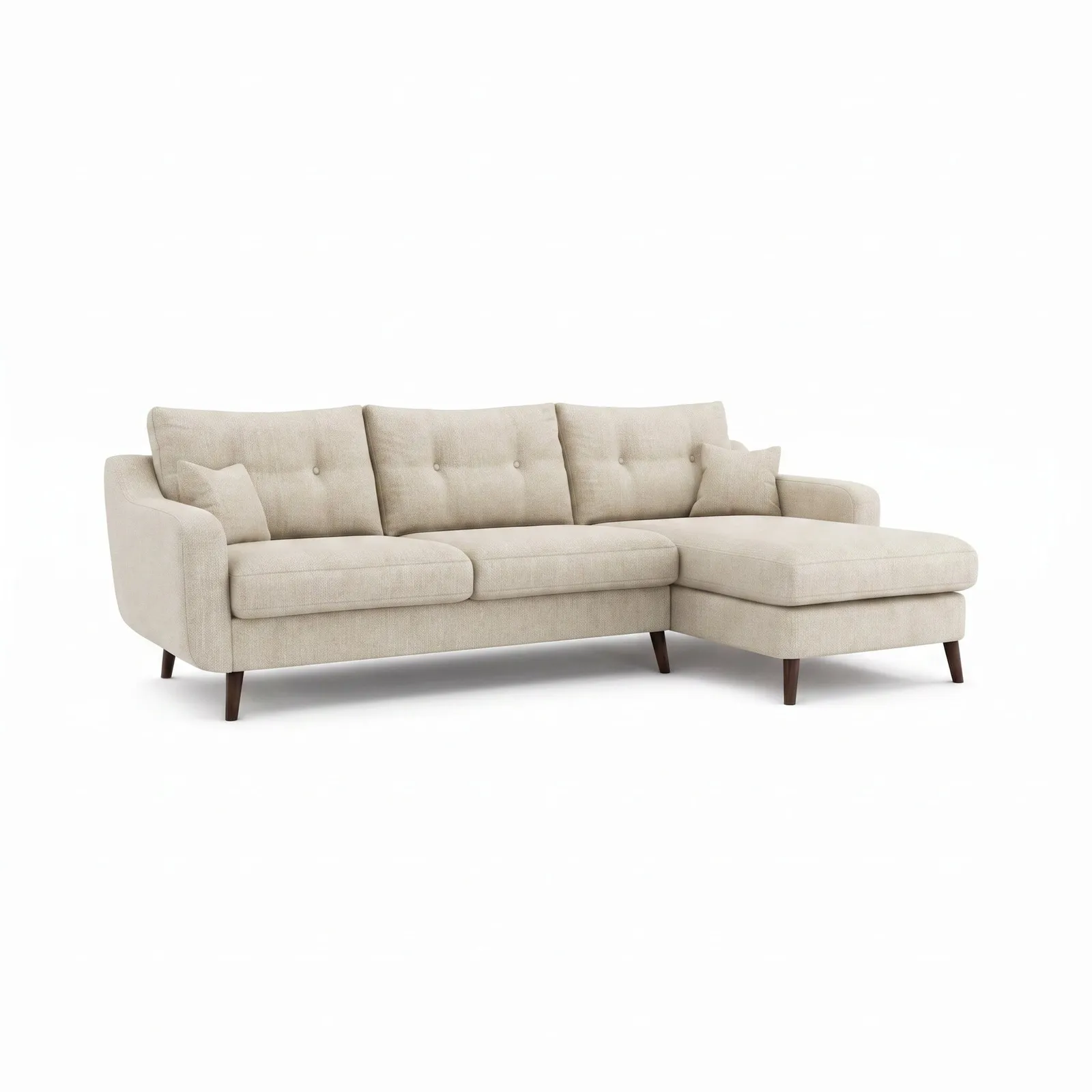 Myers Large Chaise Corner Sofa Right, Neutral Fabric | Barker & Stonehouse 2