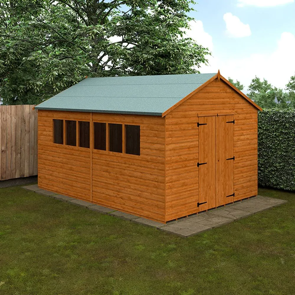 Buttercup Farm 14 x 10 Feet Xl Workshop 12mm Shed - L415 x W295 x H268.5 cm in Burnt Orange 2