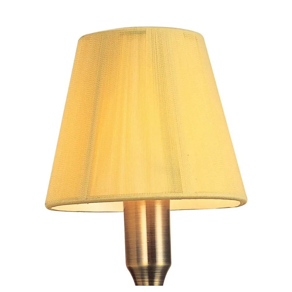 Netlighting Siena Wall Lamp Switched E14 Brass Amber Cream Shade & Amber Crystal in Yellow 5